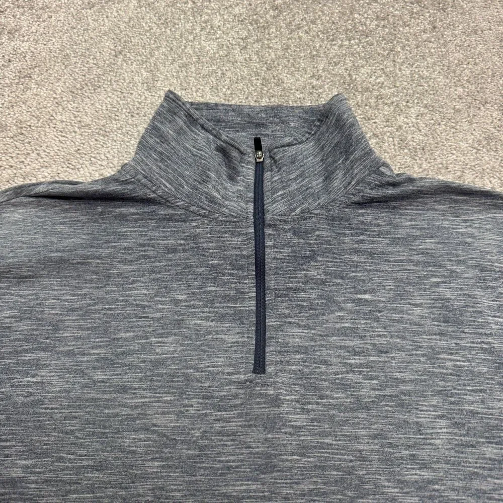 J.Crew Performance 1/4 Zip Pullover Shirt Mens Medium Heather Gray Long Sleeve